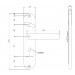 Ручка на планке Apecs HP-77.0323-S-C-G-L левая (77 мм)