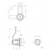 Замок почтовый 0802 20 мм/90 ригель изогнут на 15 мм